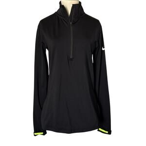 Nike Pro Dri Fit Long Sleeve Pullover 1/4 Zip Long Sleeve Activewear Womens L
